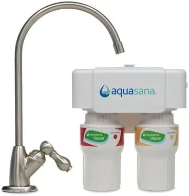 سیستم فیلتر آب زیر سینکی آکواسانا - کاهش PFAS، سرب و کلر در آب آشامیدنی - فیلتراسیون Claryum زیر پیشخوان برای آشپزخانه - 2 مرحله ای - شیر آب نیکل برس خورده - AQ-5200.55 سیستم فیلتر آب زیر سینکی آکواسانا - کاهش PFAS، سرب و کلر در آب آشامیدنی - فیلتراسیون Claryum زیر پیشخوان برای آشپزخانه - 2 مرحله ای - شیر آب نیکل برس خورده - AQ-5200.55