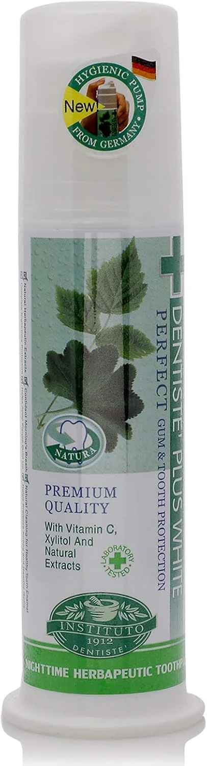 خمیر دندان پمپی سفید کننده دنتایست پلاس - 120 گرم