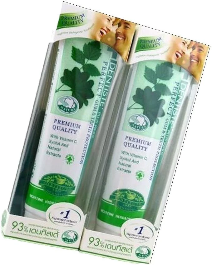 خمیر دندان دنتیست پلاس وایت حاوی ویتامین C و زایلیتول، ساخت تایلند (2 عدد 100 گرمی)