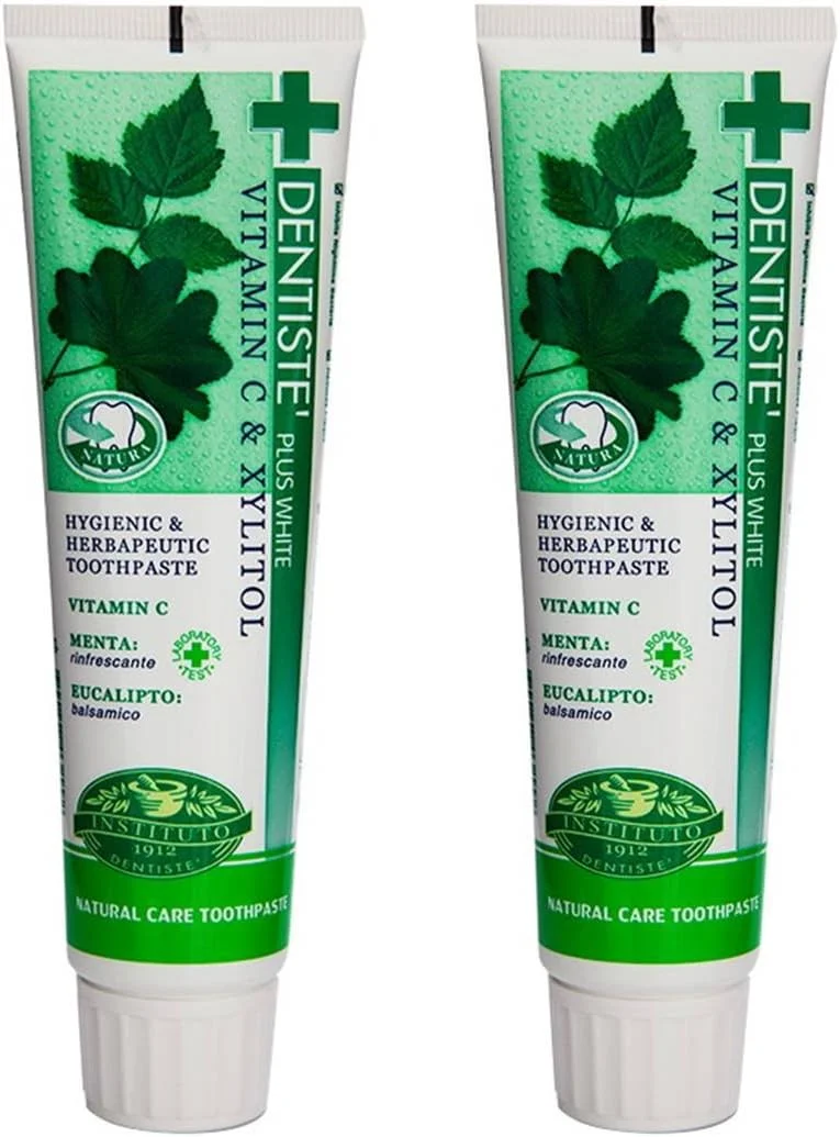 خمیر دندان سفید کننده ویتامین C و زایلیتول دنتیست (2x160 گرم)