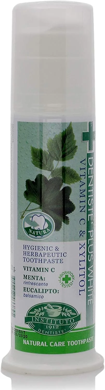 خمیر دندان پمپی سفید کننده دنتایست پلاس - 120 گرم