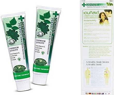 خمیر دندان دنتیست پلاس وایت حاوی ویتامین C و زایلیتول، ساخت تایلند (2 عدد 100 گرمی)