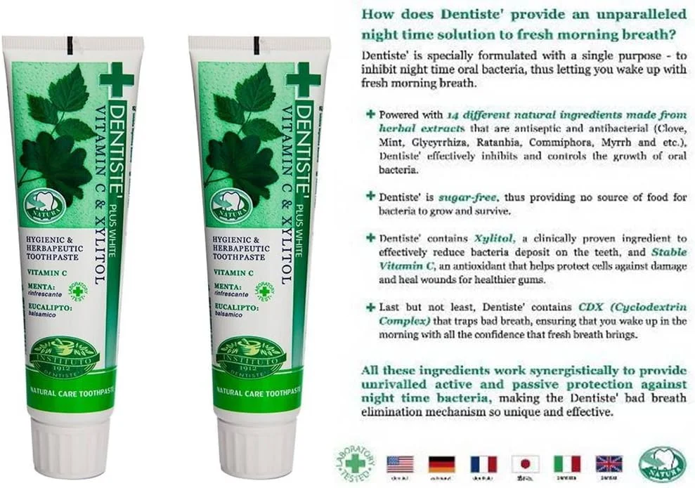 خمیر دندان سفید کننده ویتامین C و زایلیتول دنتیست (2x160 گرم)