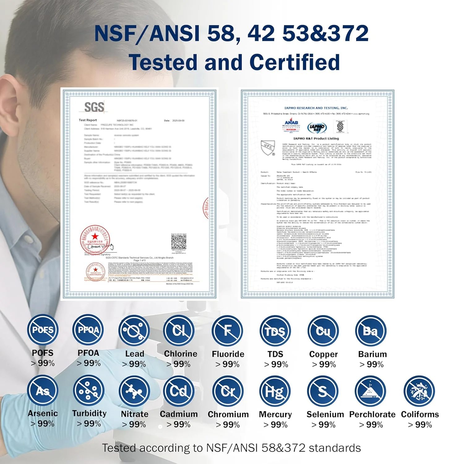 سیستم تصفیه آب آشامیدنی اسمز معکوس Frizzlife RO - جریان بالا 600 GPD، بدون مخزن، کاهش TDS، جمع و جور، PH مواد معدنی قلیایی، نسبت زهکشی 1.5:1، پشتیبانی فنی ایالات متحده، PD600-TAM3