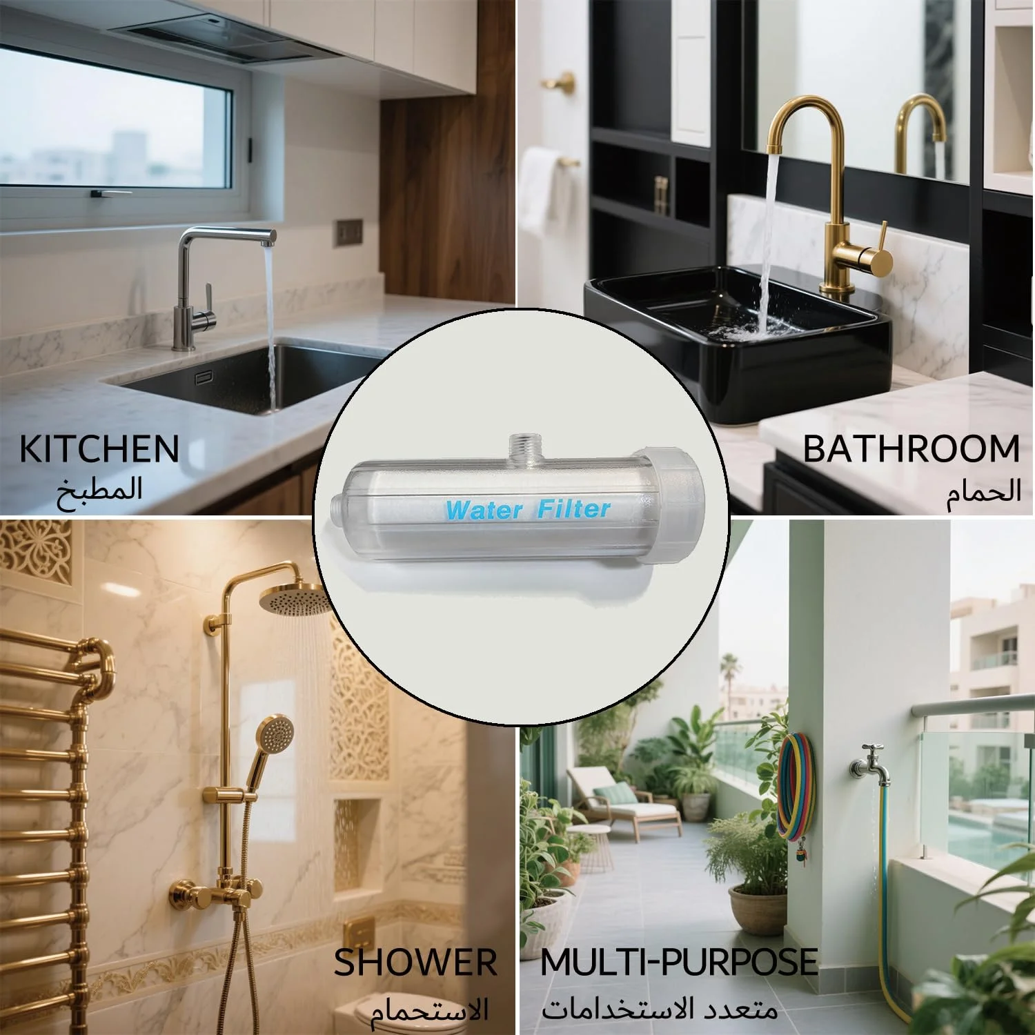 کارتریج فیلتر جایگزین FL-1-PP برای فیلتر آب دوش - PP با اندازه 5 میکرون، کاهش دهنده کلر و رسوبات کارتریج فیلتر جایگزین FL-1-PP برای فیلتر آب دوش - PP با اندازه 5 میکرون، کاهش دهنده کلر و رسوبات