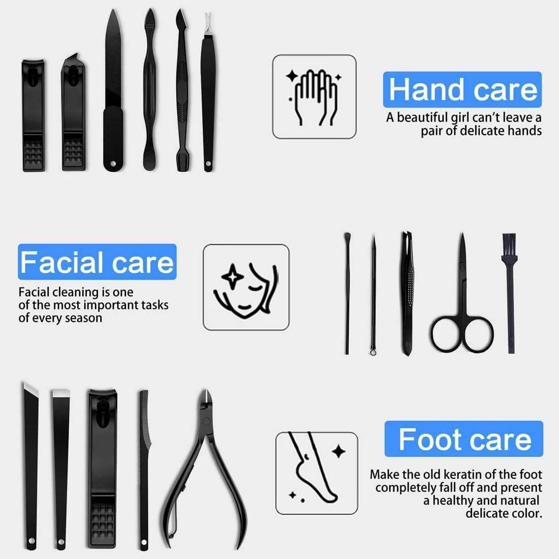 ست مانیکور و پدیکور ECVV، کیت 16 تکه مانیکور استیل ضد زنگ، ابزار مراقبت از ناخن، کیت حرفه ای ناخن گیر برای آقایان و بانوان ست مانیکور و پدیکور ECVV، کیت 16 تکه مانیکور استیل ضد زنگ، ابزار مراقبت از ناخن، کیت حرفه ای ناخن گیر برای آقایان و بانوان
