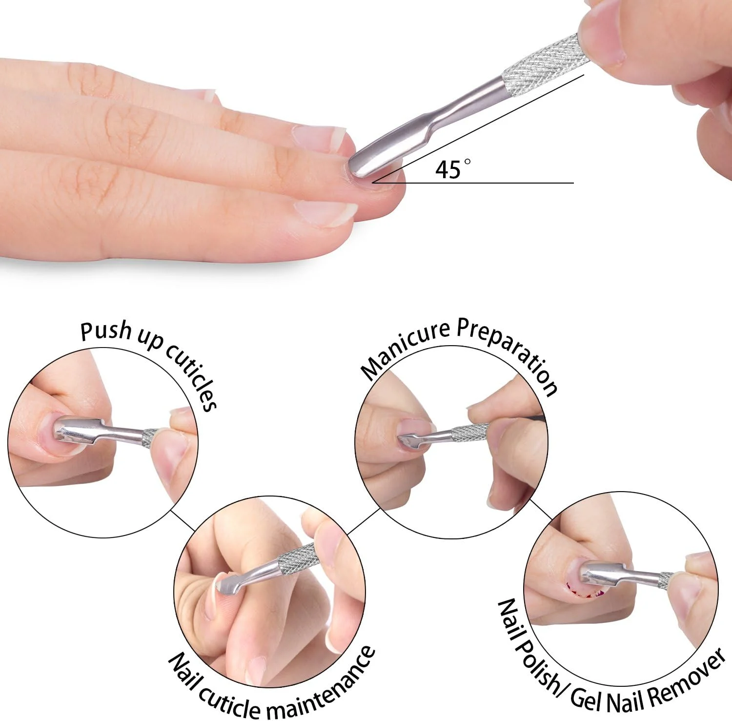 مجموعه ابزار مانیکور و پدیکور ایجیوباس شامل عقب زننده و نیپر کوتیکول، ساخته شده از استیل ضد زنگ با گرید جراحی، مناسب برای مراقبت از ناخن های دست و پا و پاک کردن لاک ژل مجموعه ابزار مانیکور و پدیکور ایجیوباس شامل عقب زننده و نیپر کوتیکول، ساخته شده از استیل ضد زنگ با گرید جراحی، مناسب برای مراقبت از ناخن های دست و پا و پاک کردن لاک ژل