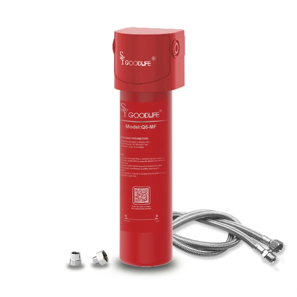سیستم فیلتر آب زیر سینکی SY GOODLIFE Q5-MF برای کاهش فلوراید، سرب، کلر و بو، دارای گواهینامه NSF53، نصب آسان و سریع برای آشپزخانه سیستم فیلتر آب زیر سینکی SY GOODLIFE Q5-MF برای کاهش فلوراید، سرب، کلر و بو، دارای گواهینامه NSF53، نصب آسان و سریع برای آشپزخانه