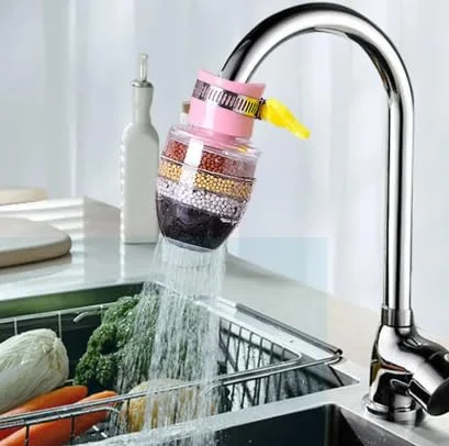 نرم کننده آب چند لایه کربن فعال IONIX برای حذف گرد و غبار و کلر، مناسب برای سینک ظرفشویی و روشویی حمام (بسته 3 عددی)