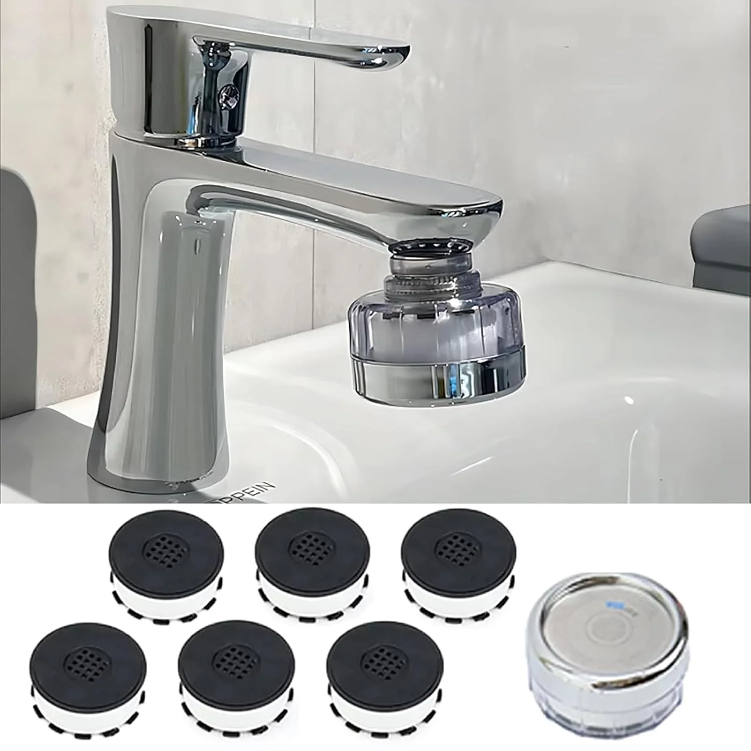 فیلتر آب شیر ظرفشویی 7 در 1 پریمیوم، کیت تصفیه آب بادوام برای سینک حمام و آشپزخانه - حذف 99% کلر و نرم کننده آب سخت، مناسب برای پوست های حساس - تسکین خشکی و خارش پوست فیلتر آب شیر ظرفشویی 7 در 1 پریمیوم، کیت تصفیه آب بادوام برای سینک حمام و آشپزخانه - حذف 99% کلر و نرم کننده آب سخت، مناسب برای پوست های حساس - تسکین خشکی و خارش پوست