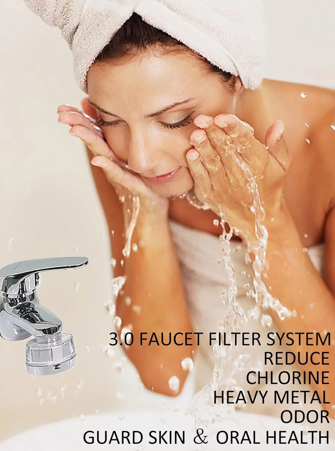 فیلتر آب شیر ظرفشویی 7 در 1 پریمیوم، کیت تصفیه آب بادوام برای سینک حمام و آشپزخانه - حذف 99% کلر و نرم کننده آب سخت، مناسب برای پوست های حساس - تسکین خشکی و خارش پوست فیلتر آب شیر ظرفشویی 7 در 1 پریمیوم، کیت تصفیه آب بادوام برای سینک حمام و آشپزخانه - حذف 99% کلر و نرم کننده آب سخت، مناسب برای پوست های حساس - تسکین خشکی و خارش پوست