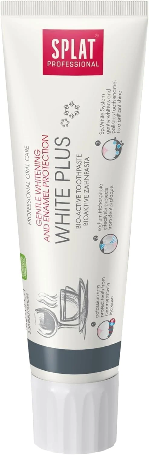 خمیر دندان سفید کننده حرفه ای وایت پلاس اسپلَت با مراقبت از مینای دندان، 100 میلی لیتر خمیر دندان سفید کننده حرفه ای وایت پلاس اسپلَت با مراقبت از مینای دندان، 100 میلی لیتر