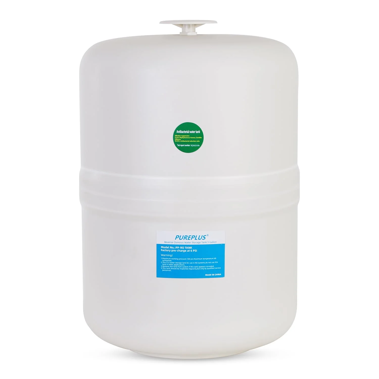 مخزن ذخیره آب تحت فشار 5 گالنی PUREPLUS برای سیستم های اسمز معکوس (RO)، سفید