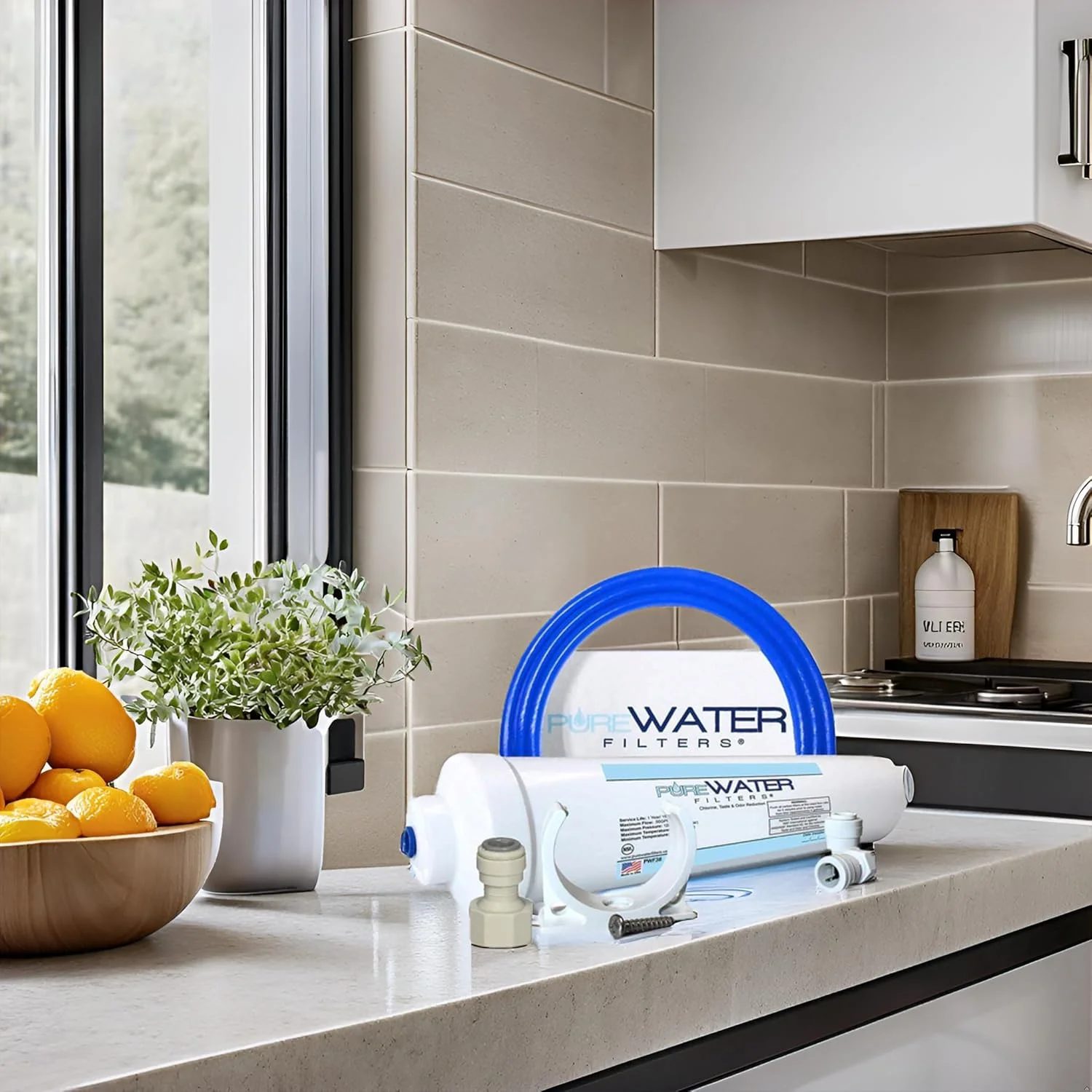 کیت نصب فیلتر آب زیر سینک PureWater Filters، سیستم فیلتراسیون کامل برای شیرآلات آشپزخانه و حمام کیت نصب فیلتر آب زیر سینک PureWater Filters، سیستم فیلتراسیون کامل برای شیرآلات آشپزخانه و حمام