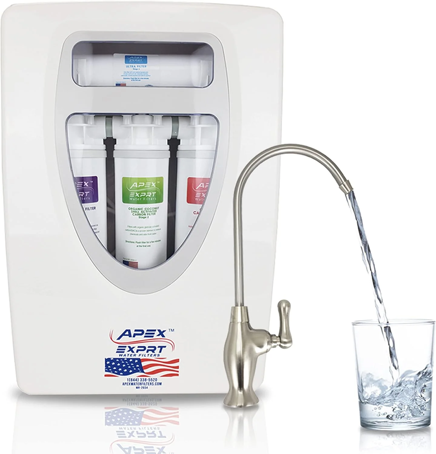 فیلتر آب آشامیدنی زیر سینکی با کیفیت EXPRT MR-2034 - سیستم تصفیه آب 4 مرحله ای اولترافیلتراسیون (UF) 0.1 میکرون - سیستم تصفیه آب زیر پیشخوان آشپزخانه - شیر آب نیکل برس خورده با حداکثر جریان فیلتر آب آشامیدنی زیر سینکی با کیفیت EXPRT MR-2034 - سیستم تصفیه آب 4 مرحله ای اولترافیلتراسیون (UF) 0.1 میکرون - سیستم تصفیه آب زیر پیشخوان آشپزخانه - شیر آب نیکل برس خورده با حداکثر جریان