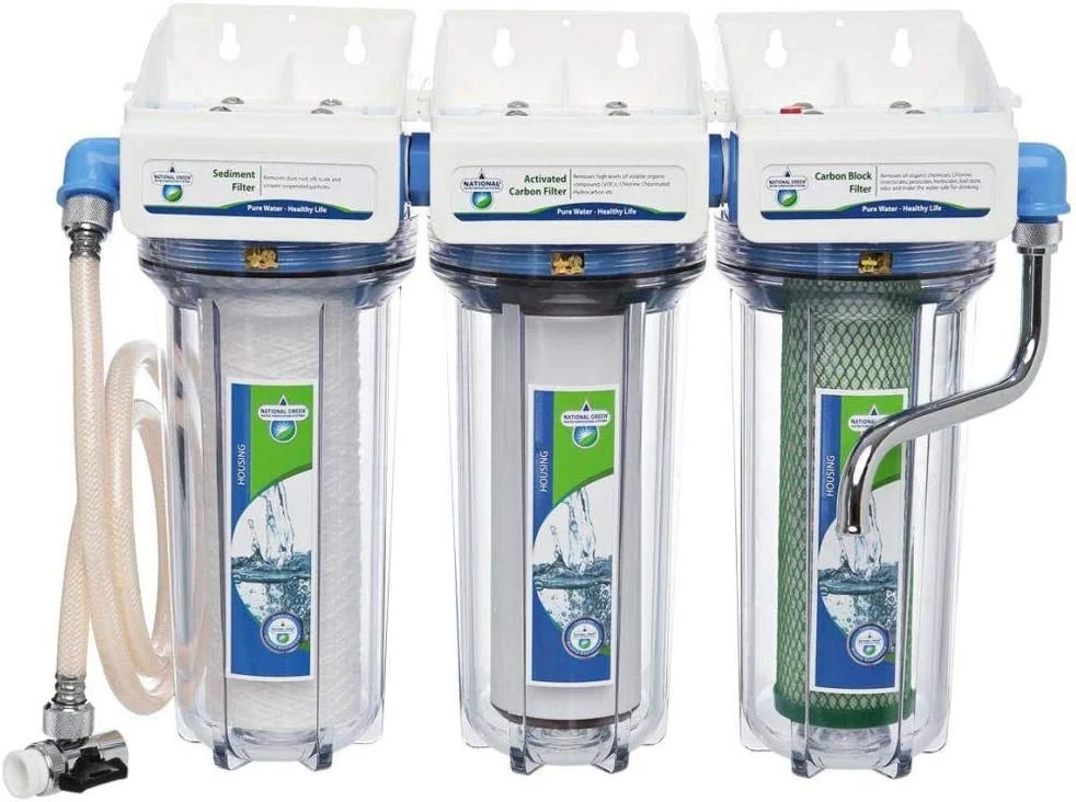 سیستم تصفیه آب سه مرحله ای نشنال مدل Ntwps-10R-San-Wm-Ch به همراه لوازم جانبی سیستم تصفیه آب سه مرحله ای نشنال مدل Ntwps-10R-San-Wm-Ch به همراه لوازم جانبی