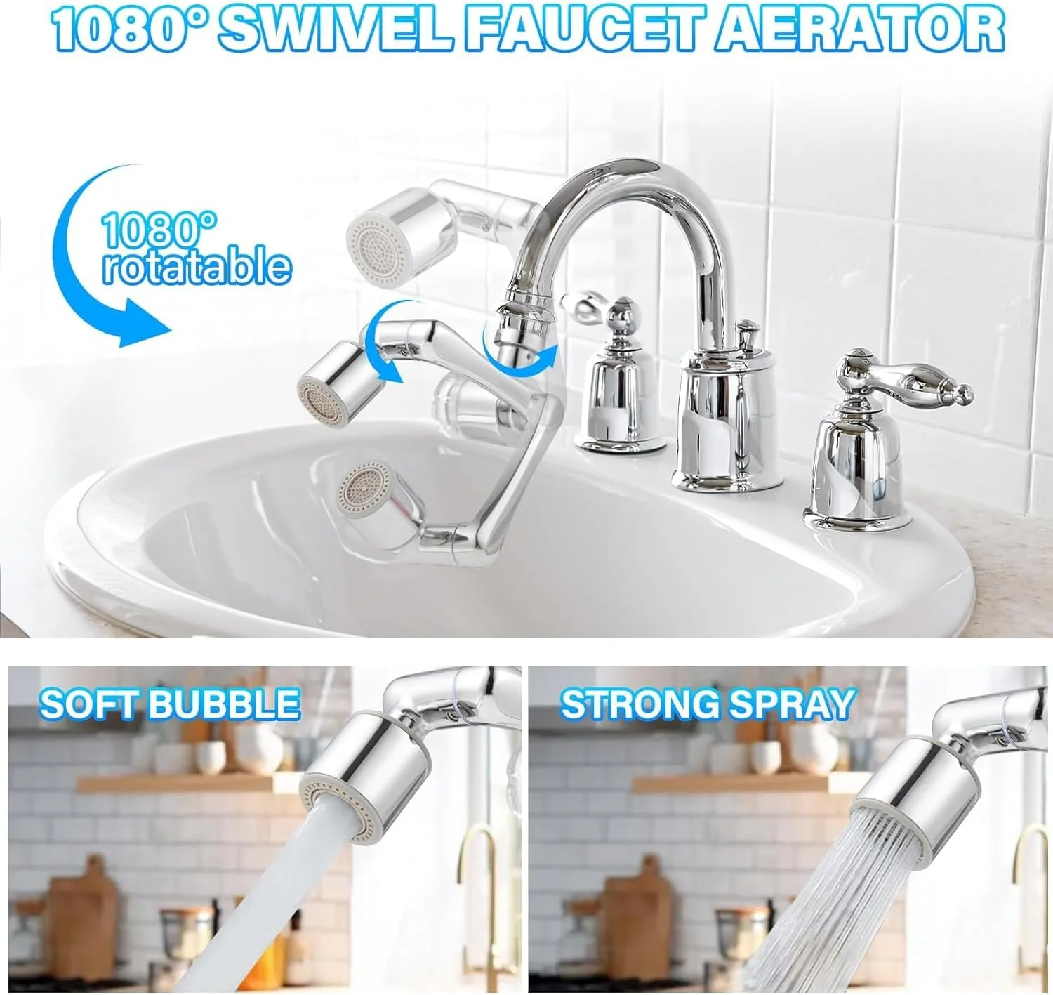 فیلتر آب شیر آب Loiisgy، بازوی چرخان 1080 درجه، کاهش 99% کلر، دارای 2 حالت اسپری، نرم کننده آب برای شستشوی صورت در حمام، مناسب پوست های حساس (شامل 3 عدد فیلتر جایگزین) فیلتر آب شیر آب Loiisgy، بازوی چرخان 1080 درجه، کاهش 99% کلر، دارای 2 حالت اسپری، نرم کننده آب برای شستشوی صورت در حمام، مناسب پوست های حساس (شامل 3 عدد فیلتر جایگزین)