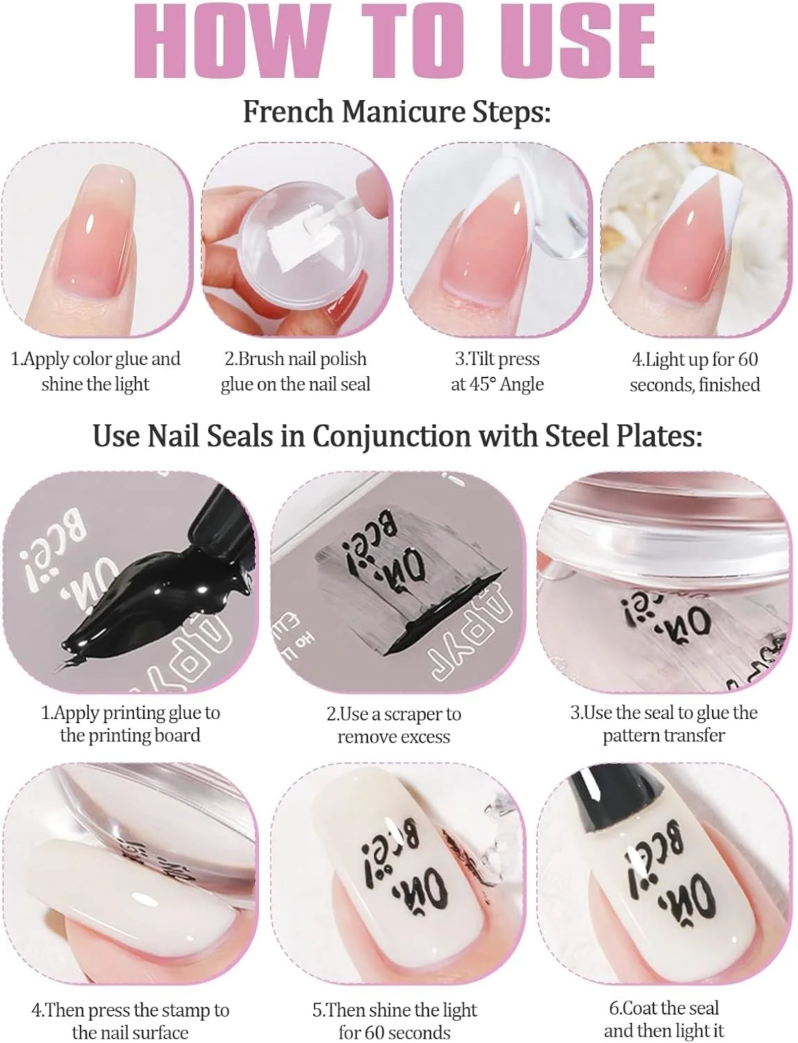 ست مهر ناخن سیلیکونی Kalolary، مهر ژله ای نوک فرانسوی ناخن با کاردک، ست 3 عددی قلم موی جزئیات ناخن، قلم موی طراحی ناخن، 5 عدد قلم نقطه گذاری ناخن، ابزار مانیکور طراحی هنر ناخن نوک فرانسوی ست مهر ناخن سیلیکونی Kalolary، مهر ژله ای نوک فرانسوی ناخن با کاردک، ست 3 عددی قلم موی جزئیات ناخن، قلم موی طراحی ناخن، 5 عدد قلم نقطه گذاری ناخن، ابزار مانیکور طراحی هنر ناخن نوک فرانسوی