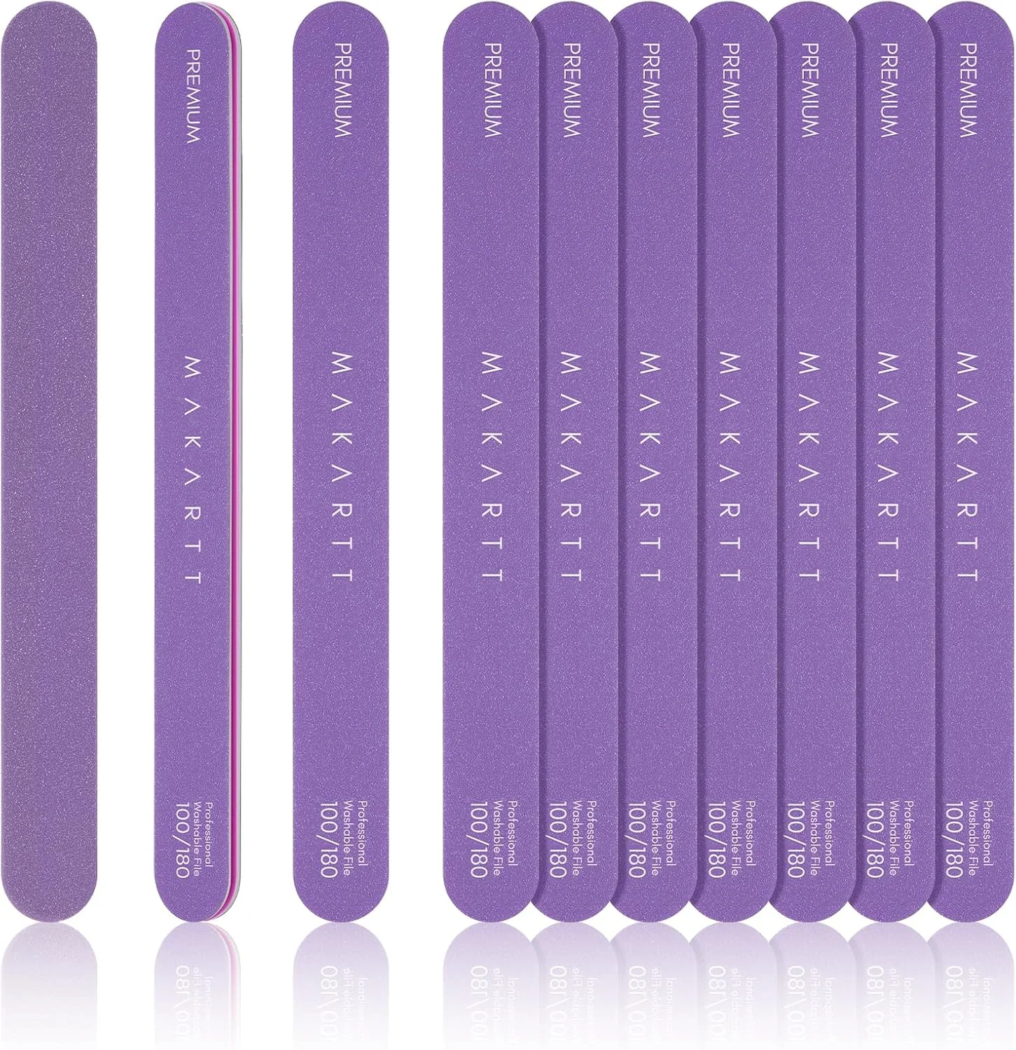 سوهان ناخن ماکارت - سمباده ای با درجه زبری 100/180 برای ناخن، 10 عدد سوهان ناخن دو طرفه حرفه ای برای ناخن های اکریلیک طبیعی، ست مانیکور قابل استفاده مجدد برای سالن و استفاده شخصی، بنفش سوهان ناخن ماکارت - سمباده ای با درجه زبری 100/180 برای ناخن، 10 عدد سوهان ناخن دو طرفه حرفه ای برای ناخن های اکریلیک طبیعی، ست مانیکور قابل استفاده مجدد برای سالن و استفاده شخصی، بنفش