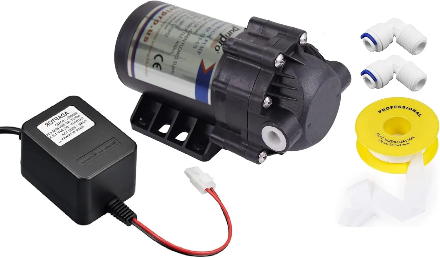 کیت پمپ تقویت کننده آب پوری پرو برای سیستم های اسمز معکوس زیر سینکی و دستگاه تصفیه آب