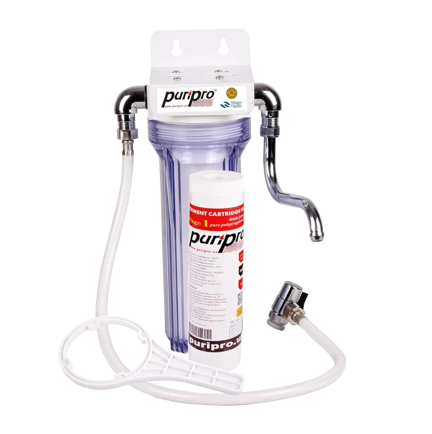 پوری پرو مونو - فیلتر آب آشامیدنی تک مرحله ای با شیر و اتصال