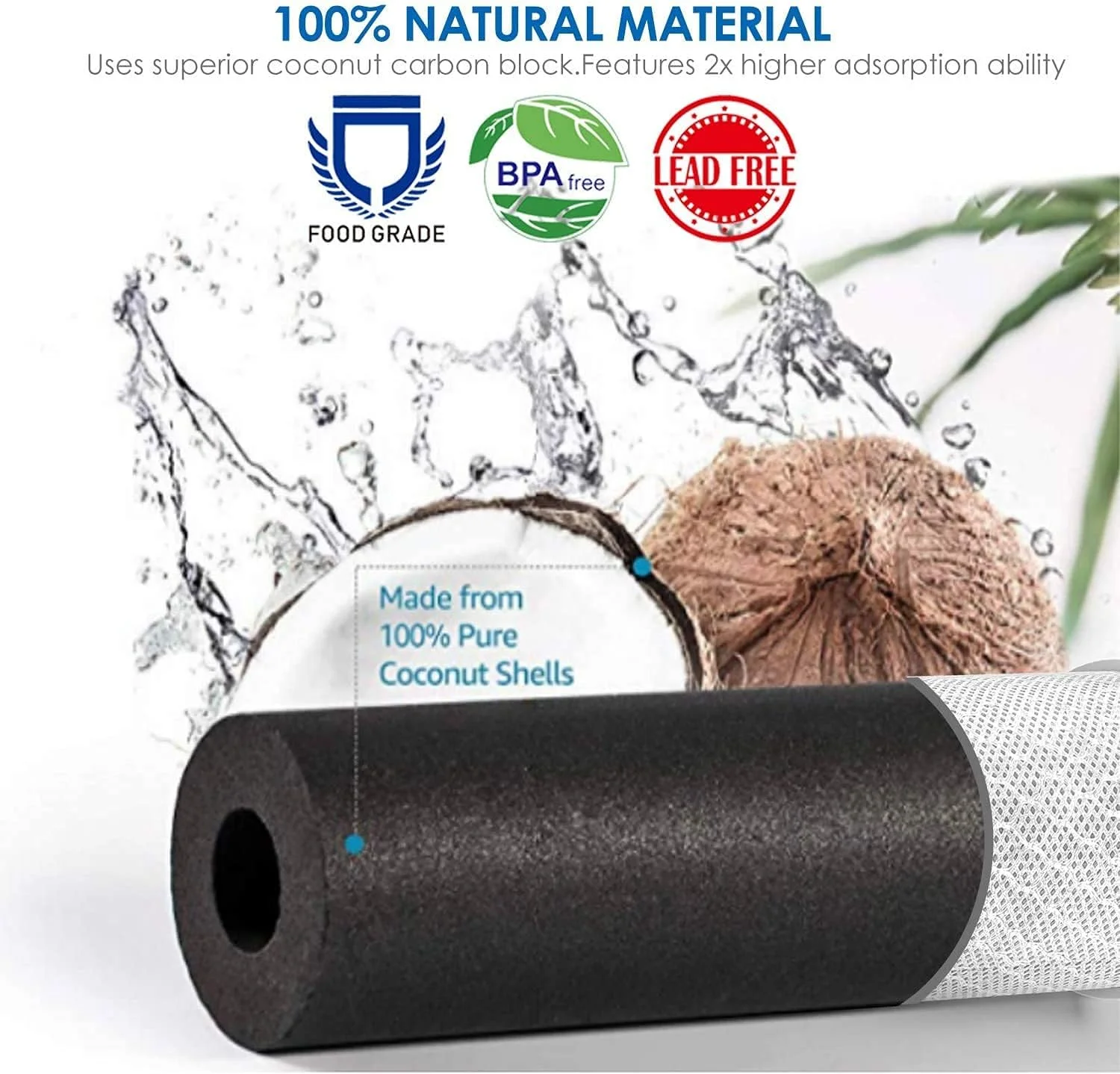 ست فیلتر آب کل خانه پوری پرو - کیت جایگزینی 3 مرحله ای - فیلترهای کارتریج با ظرفیت بالا رسوب، زغال چوب، کربن - فیلتر آب 1 تا 5 میکرون - 4.5 اینچ در 20 اینچ (PP+CTO+GAC) ست فیلتر آب کل خانه پوری پرو - کیت جایگزینی 3 مرحله ای - فیلترهای کارتریج با ظرفیت بالا رسوب، زغال چوب، کربن - فیلتر آب 1 تا 5 میکرون - 4.5 اینچ در 20 اینچ (PP+CTO+GAC)