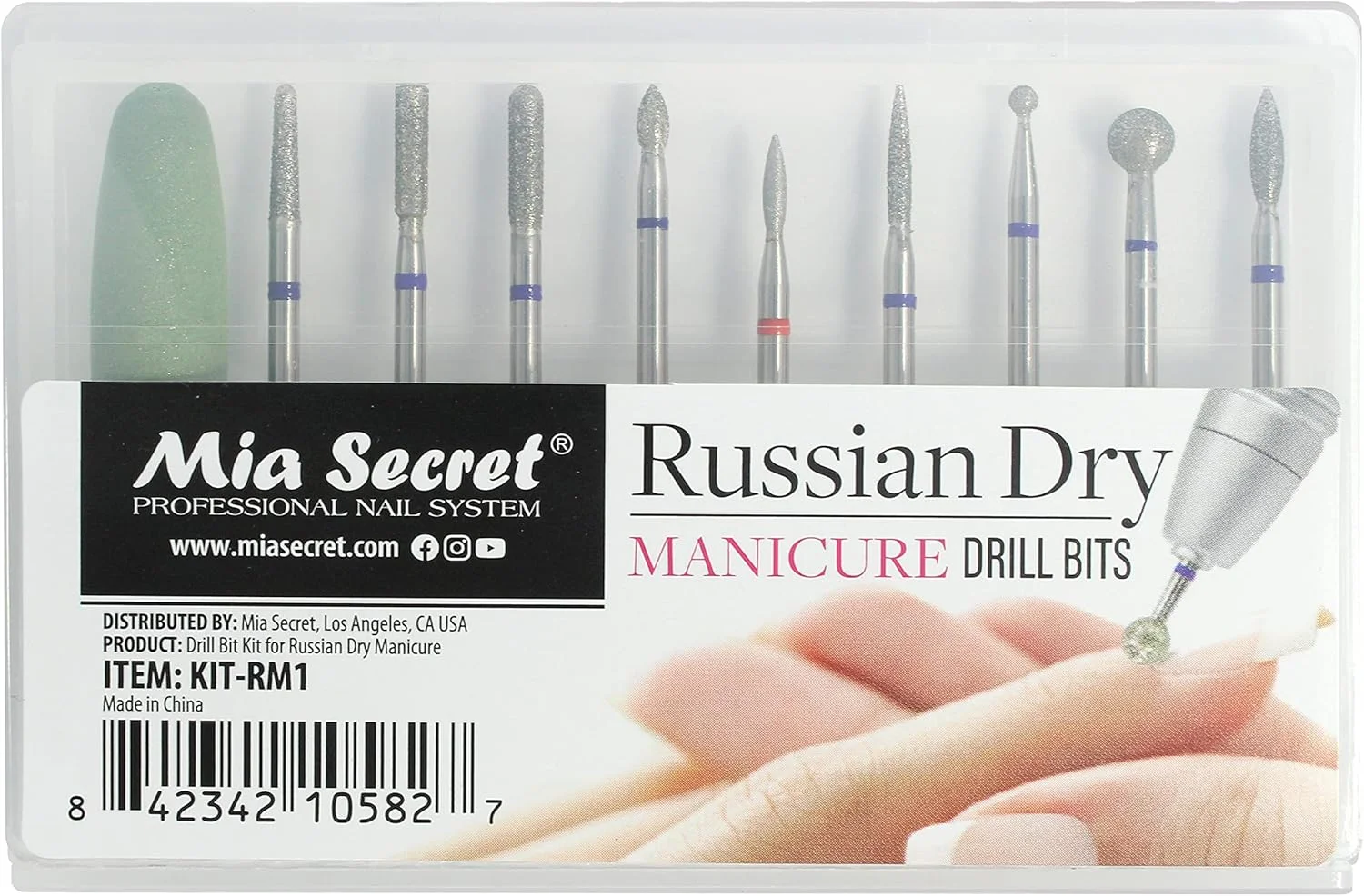 ست سر سوهان مانیکور روسی خشک حرفه ای Mia Secret، 1.0 عدد، KIT-RM1 ست سر سوهان مانیکور روسی خشک حرفه ای Mia Secret، 1.0 عدد، KIT-RM1