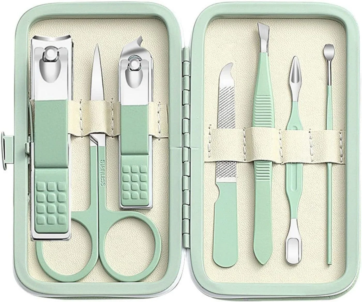 ست مانیکور مردانه زنانه ست ناخن گیر 8 در 1 استیل ضد زنگ ناخن گیر انگشت پا ابزار مراقبت شخصی با کیف مسافرتی قابل حمل ابزار پدیکور کیت نظافت هدیه برای مردان زنان همسر خانواده دوست ست مانیکور مردانه زنانه ست ناخن گیر 8 در 1 استیل ضد زنگ ناخن گیر انگشت پا ابزار مراقبت شخصی با کیف مسافرتی قابل حمل ابزار پدیکور کیت نظافت هدیه برای مردان زنان همسر خانواده دوست