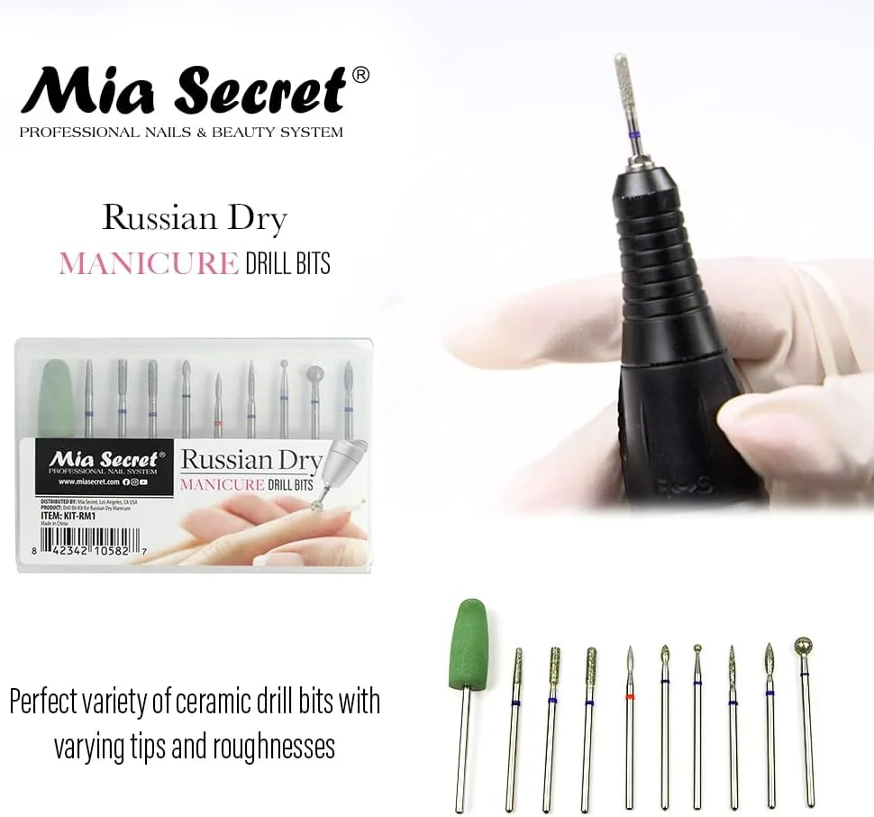 ست سر سوهان مانیکور روسی خشک حرفه ای Mia Secret، 1.0 عدد، KIT-RM1 ست سر سوهان مانیکور روسی خشک حرفه ای Mia Secret، 1.0 عدد، KIT-RM1