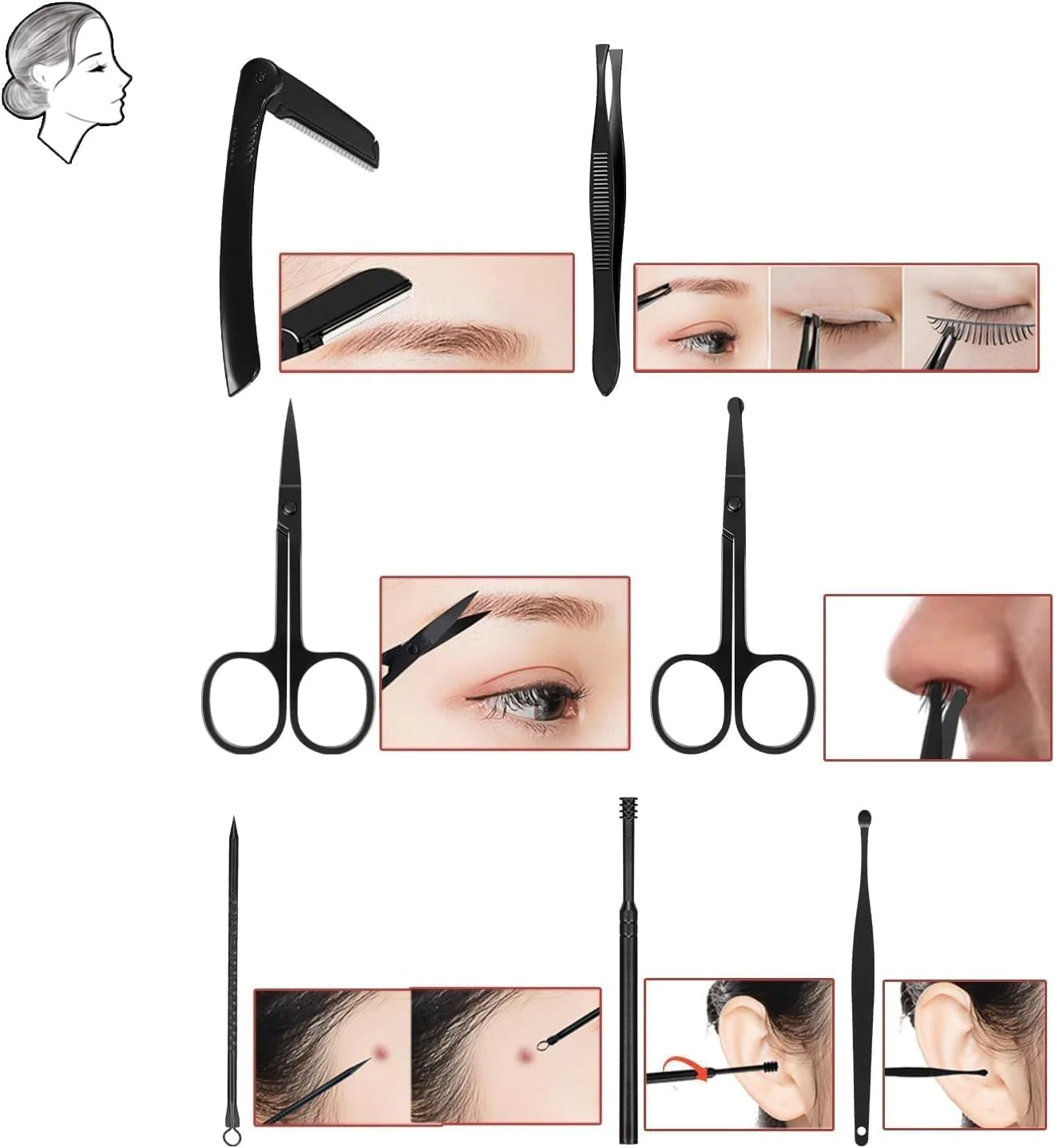 ست مانیکور McMola، ست 18 تکه ناخن گیر پدیکور، ست مراقبت از ناخن، ابزار حرفه ای مانیکور، هدیه ای برای مردان، زنان، دوستان و والدین (مشکی و قرمز) ست مانیکور McMola، ست 18 تکه ناخن گیر پدیکور، ست مراقبت از ناخن، ابزار حرفه ای مانیکور، هدیه ای برای مردان، زنان، دوستان و والدین (مشکی و قرمز)