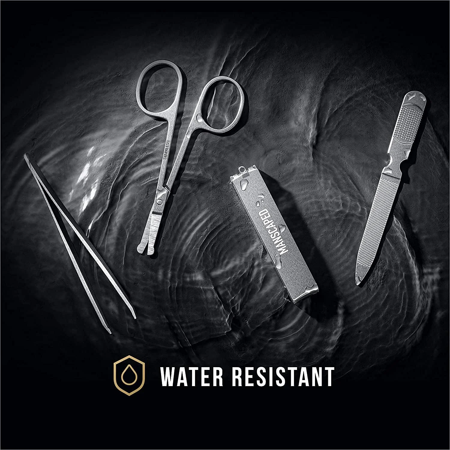 ست مانیکور مردانه MANSCAPED® Shears 2.0، شامل قیچی ناخن، قیچی ایمنی، موچین و سوهان ناخن، ست مسافرتی مانیکور و پدیکور، ست آرایشی لوکس 4 تکه با کیف جمع و جور ست مانیکور مردانه MANSCAPED® Shears 2.0، شامل قیچی ناخن، قیچی ایمنی، موچین و سوهان ناخن، ست مسافرتی مانیکور و پدیکور، ست آرایشی لوکس 4 تکه با کیف جمع و جور