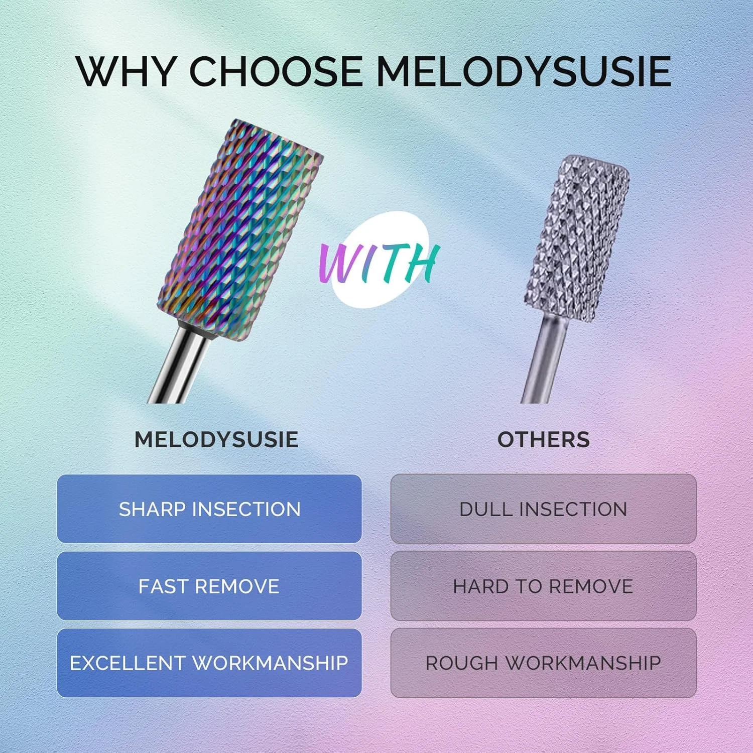 ست سر سوهان ناخن MelodySusie، 7 عددی حرفه ای تنگستن کاربید سرامیکی سوهان ناخن اکریلیک برای مانیکور پدیکور کوتیکول پولیش ناخن ژل ست سر سوهان ناخن MelodySusie، 7 عددی حرفه ای تنگستن کاربید سرامیکی سوهان ناخن اکریلیک برای مانیکور پدیکور کوتیکول پولیش ناخن ژل