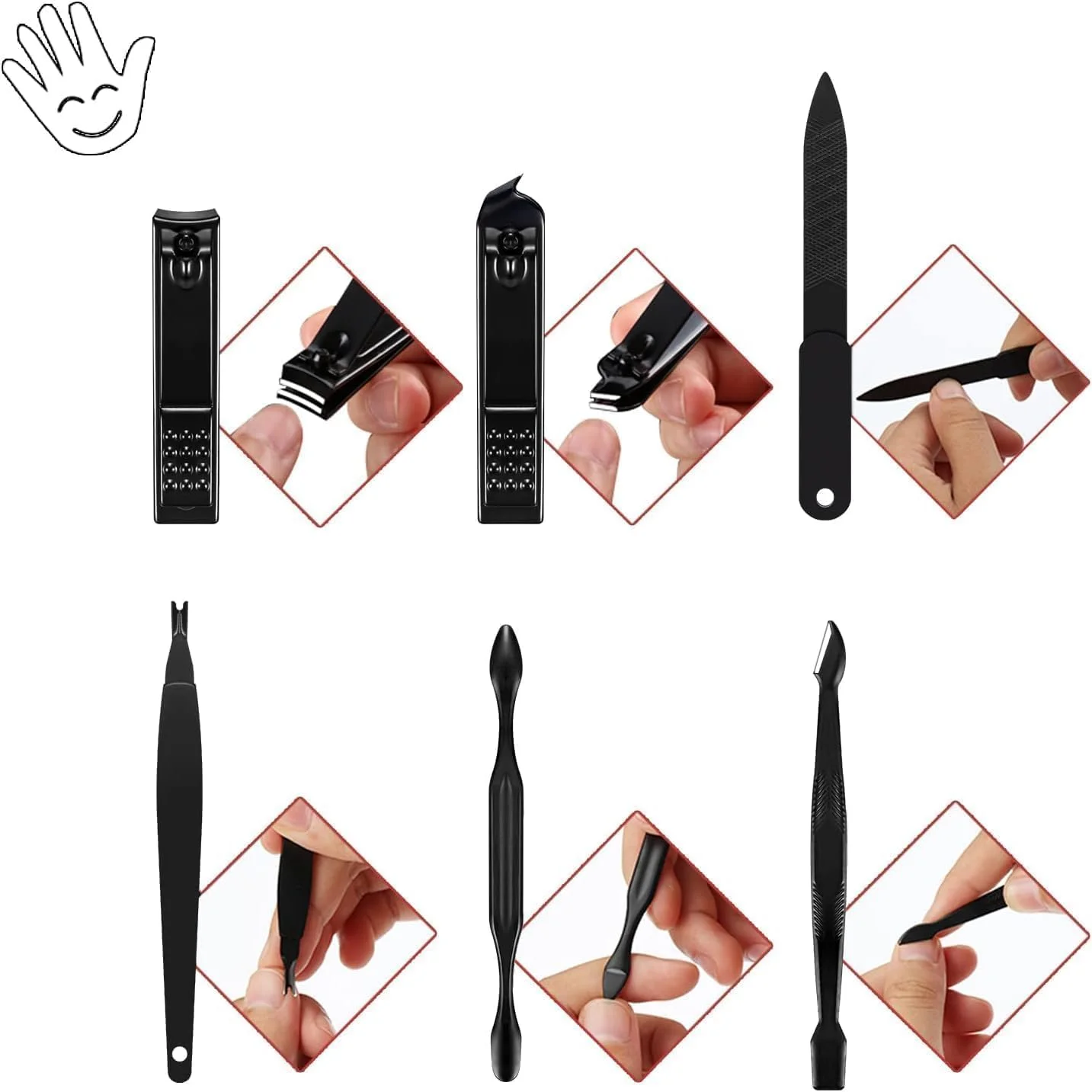 ست مانیکور McMola، ست 18 تکه ناخن گیر پدیکور، ست مراقبت از ناخن، ابزار حرفه ای مانیکور، هدیه ای برای مردان، زنان، دوستان و والدین (مشکی و قرمز) ست مانیکور McMola، ست 18 تکه ناخن گیر پدیکور، ست مراقبت از ناخن، ابزار حرفه ای مانیکور، هدیه ای برای مردان، زنان، دوستان و والدین (مشکی و قرمز)