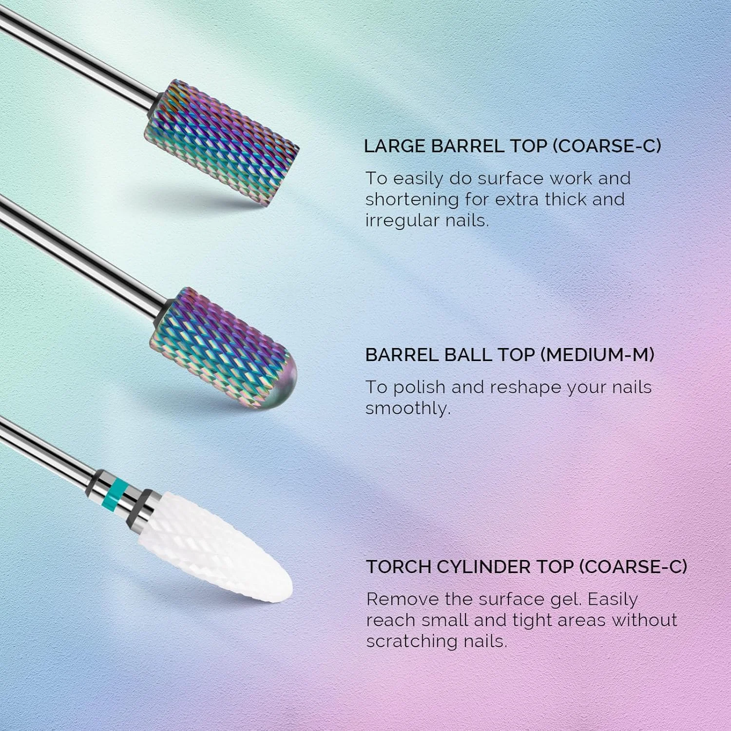 ست سر سوهان ناخن MelodySusie، 7 عددی حرفه ای تنگستن کاربید سرامیکی سوهان ناخن اکریلیک برای مانیکور پدیکور کوتیکول پولیش ناخن ژل ست سر سوهان ناخن MelodySusie، 7 عددی حرفه ای تنگستن کاربید سرامیکی سوهان ناخن اکریلیک برای مانیکور پدیکور کوتیکول پولیش ناخن ژل