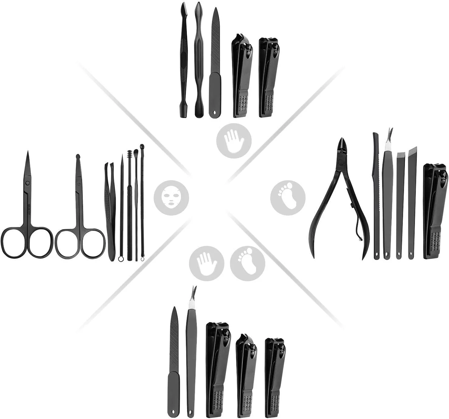 ست مانیکور مومو بیر، کیت پدیکور 19 تکه، ناخن گیر استیل ضد زنگ، کیت حرفه ای پیرایش، قیچی ناخن، ناخن گیر انگشتان پا، ابزار ناخن با کیف چرمی مسافرتی مشکی و قرمز ست مانیکور مومو بیر، کیت پدیکور 19 تکه، ناخن گیر استیل ضد زنگ، کیت حرفه ای پیرایش، قیچی ناخن، ناخن گیر انگشتان پا، ابزار ناخن با کیف چرمی مسافرتی مشکی و قرمز
