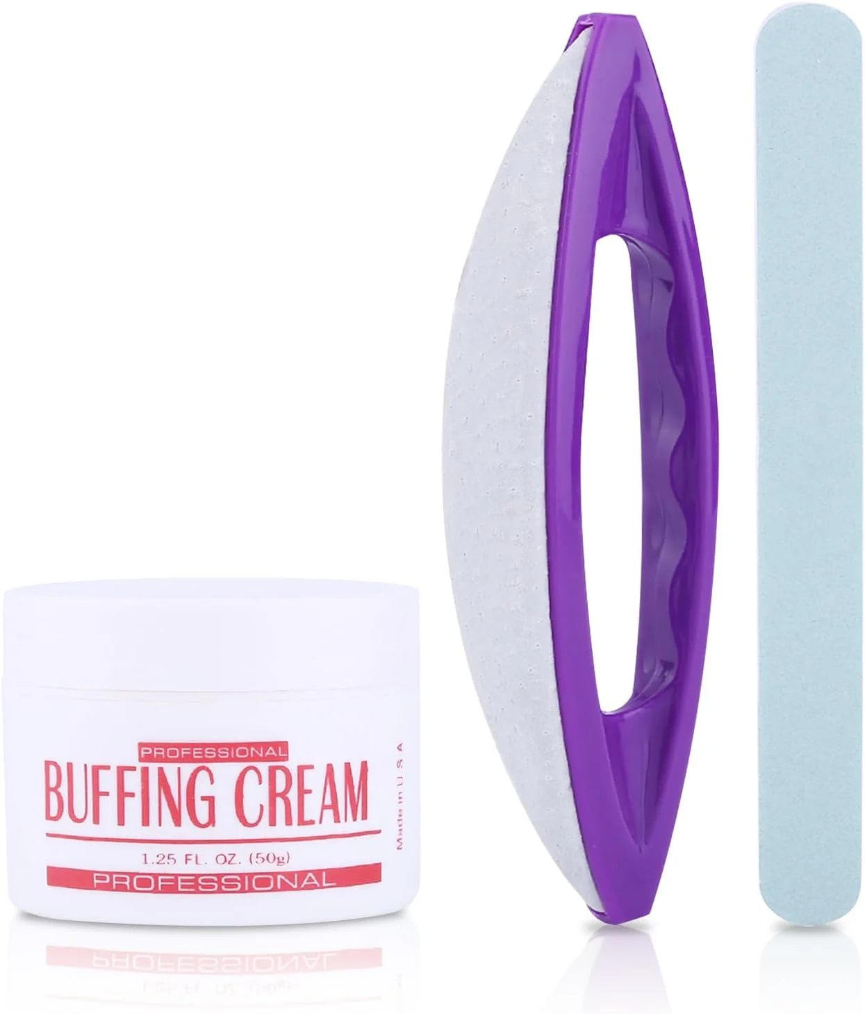 ست پولیش مانیکور Semme، کرم بافرینگ هنر ناخن + بافر برس ناخن + مجموعه ابزار مراقبت از ناخن نوار پولیش برای سالن حرفه ای مانیکور پدیکور