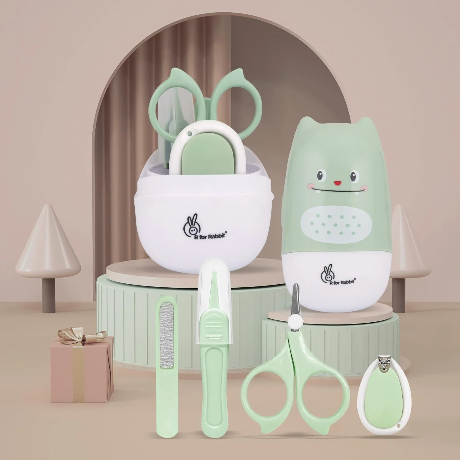 ست مانیکور 4 در 1 نوزاد R for Rabbit Stylo Kitty، شامل ناخن گیر کودک، موچین، سوهان و قیچی (سبز) ست مانیکور 4 در 1 نوزاد R for Rabbit Stylo Kitty، شامل ناخن گیر کودک، موچین، سوهان و قیچی (سبز)