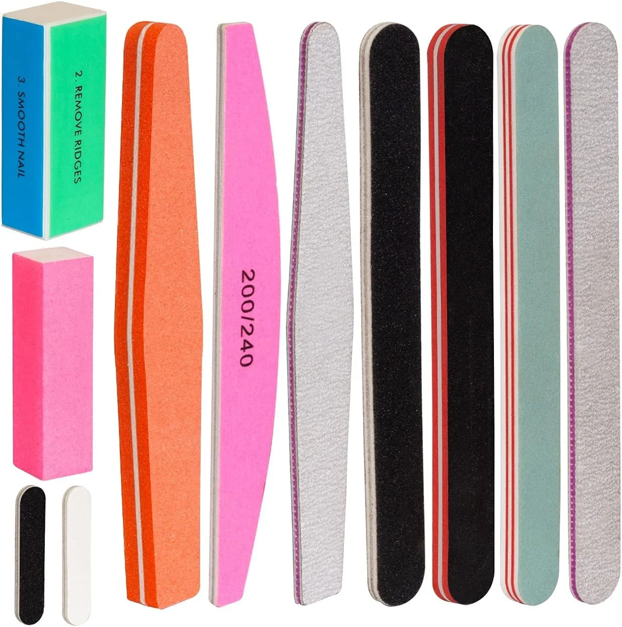 ست سوهان ناخن Premify، کیت حرفه ای سوهان بافر، بلوک، کیت مانیکور پدیکور طبیعی، پولیشر، سوهان ناخن قابل شستشو، پولیش صاف و براق کننده ناخن ست سوهان ناخن Premify، کیت حرفه ای سوهان بافر، بلوک، کیت مانیکور پدیکور طبیعی، پولیشر، سوهان ناخن قابل شستشو، پولیش صاف و براق کننده ناخن