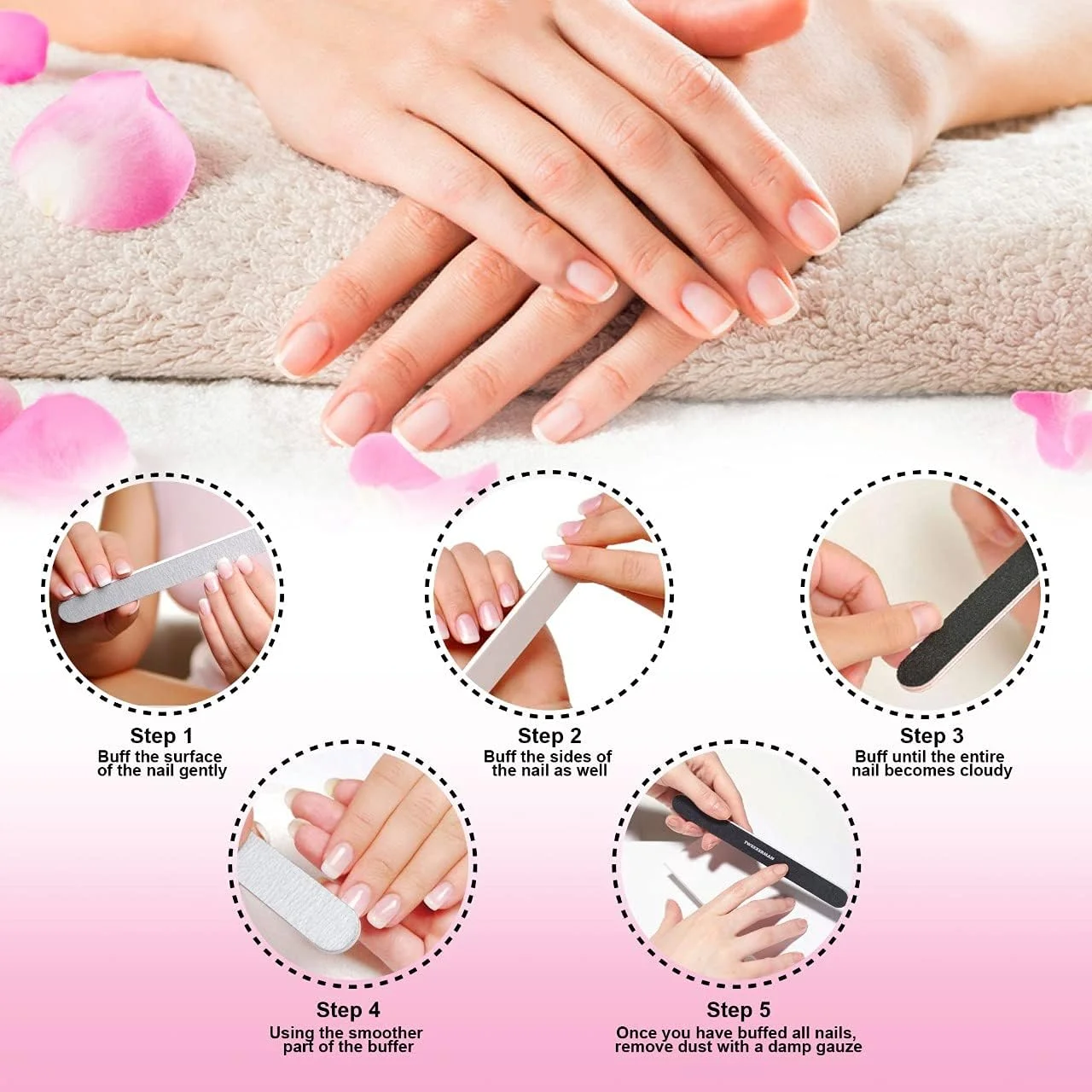 ست سوهان ناخن Premify، کیت حرفه ای سوهان بافر، بلوک، کیت مانیکور پدیکور طبیعی، پولیشر، سوهان ناخن قابل شستشو، پولیش صاف و براق کننده ناخن ست سوهان ناخن Premify، کیت حرفه ای سوهان بافر، بلوک، کیت مانیکور پدیکور طبیعی، پولیشر، سوهان ناخن قابل شستشو، پولیش صاف و براق کننده ناخن