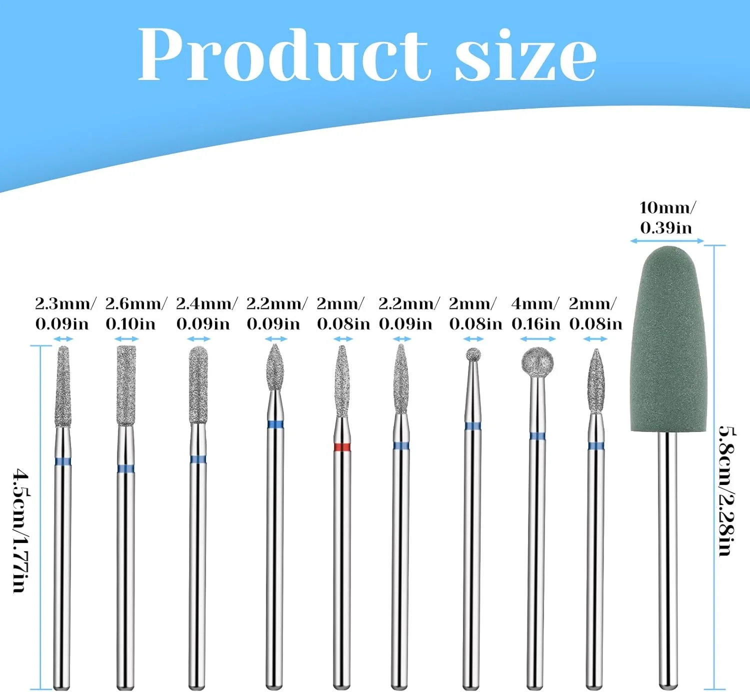 ست سر سوهان ناخن، 10 عدد سر سوهان مانیکور روسی، مینی نوارهای سمباده برای دریل ناخن، سر سوهان الماسه، ست مانیکور الماسه حرفه ای برای از بین بردن کوتیکول، مناسب برای استفاده در منزل و سالن ست سر سوهان ناخن، 10 عدد سر سوهان مانیکور روسی، مینی نوارهای سمباده برای دریل ناخن، سر سوهان الماسه، ست مانیکور الماسه حرفه ای برای از بین بردن کوتیکول، مناسب برای استفاده در منزل و سالن