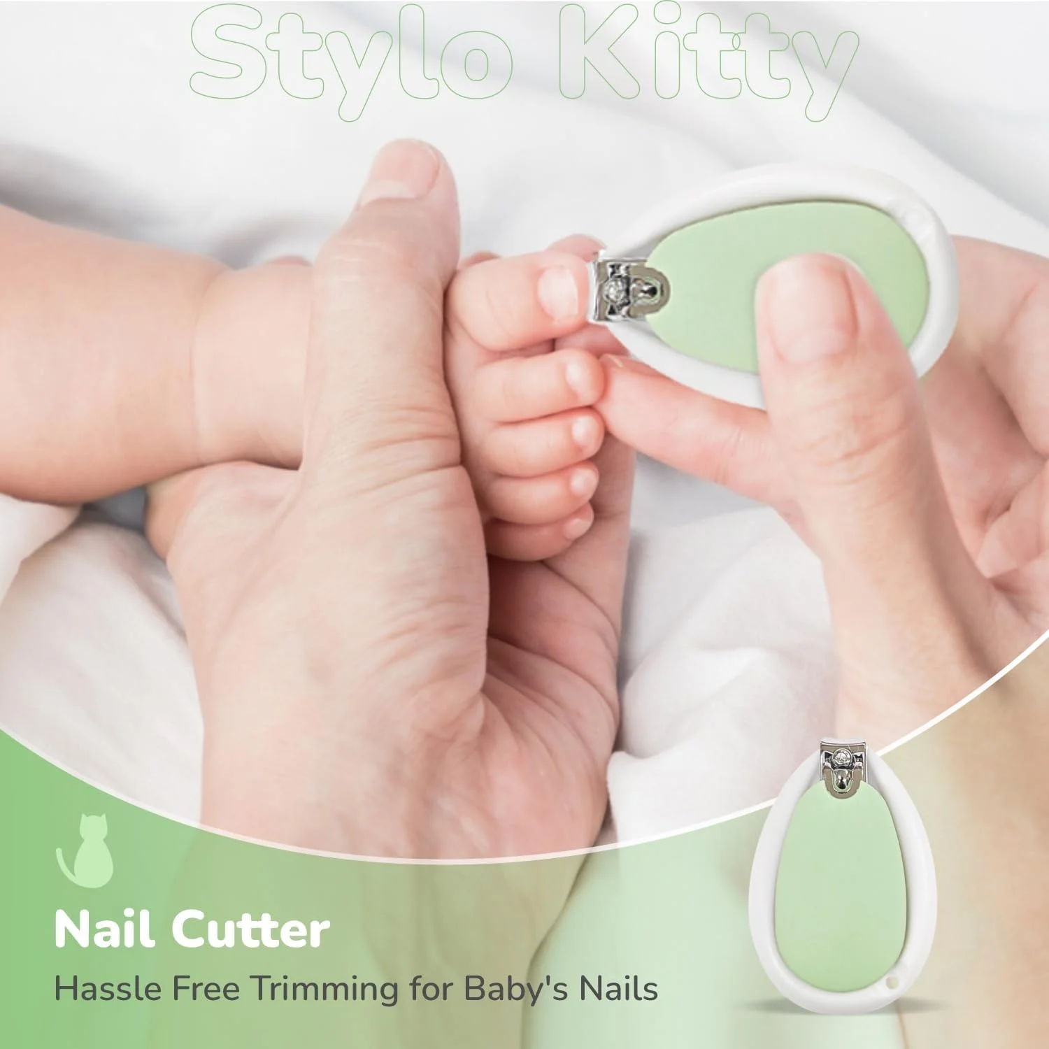 ست مانیکور 4 در 1 نوزاد R for Rabbit Stylo Kitty، شامل ناخن گیر کودک، موچین، سوهان و قیچی (سبز) ست مانیکور 4 در 1 نوزاد R for Rabbit Stylo Kitty، شامل ناخن گیر کودک، موچین، سوهان و قیچی (سبز)