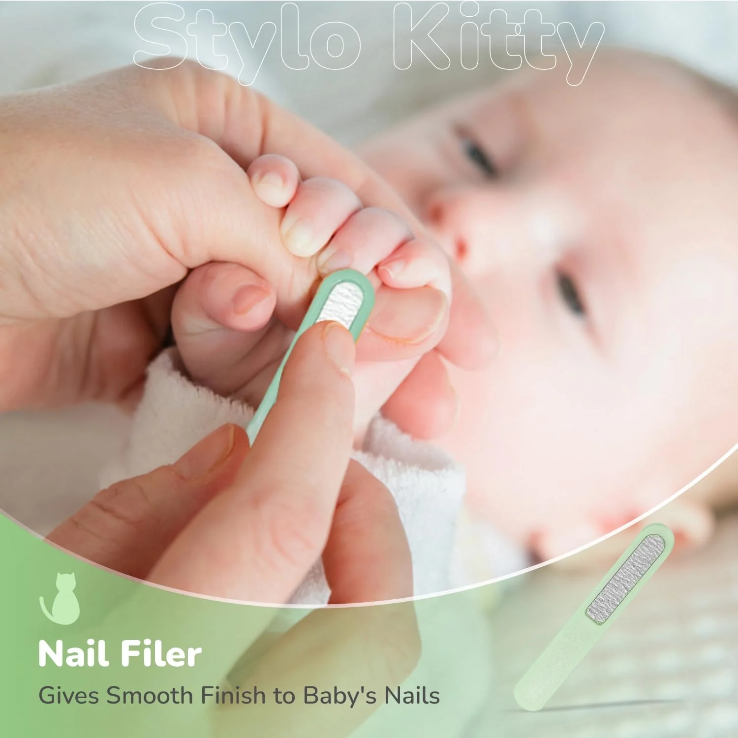 ست مانیکور 4 در 1 نوزاد R for Rabbit Stylo Kitty، شامل ناخن گیر کودک، موچین، سوهان و قیچی (سبز) ست مانیکور 4 در 1 نوزاد R for Rabbit Stylo Kitty، شامل ناخن گیر کودک، موچین، سوهان و قیچی (سبز)