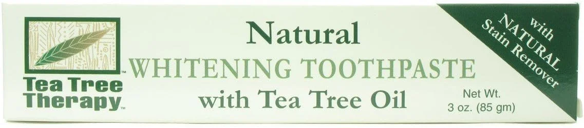 خمیر دندان سفید کننده طبیعی درخت چای با روغن درخت چای برای از بین بردن لکه و پلاک | 85 گرم | فرمول ملایم با سایش کم | تنفس تازه و مراقبت از لثه