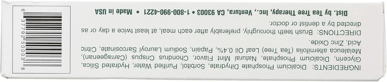 خمیر دندان سفید کننده طبیعی Tea Tree Therapy، حاوی روغن درخت چای، 85 گرم