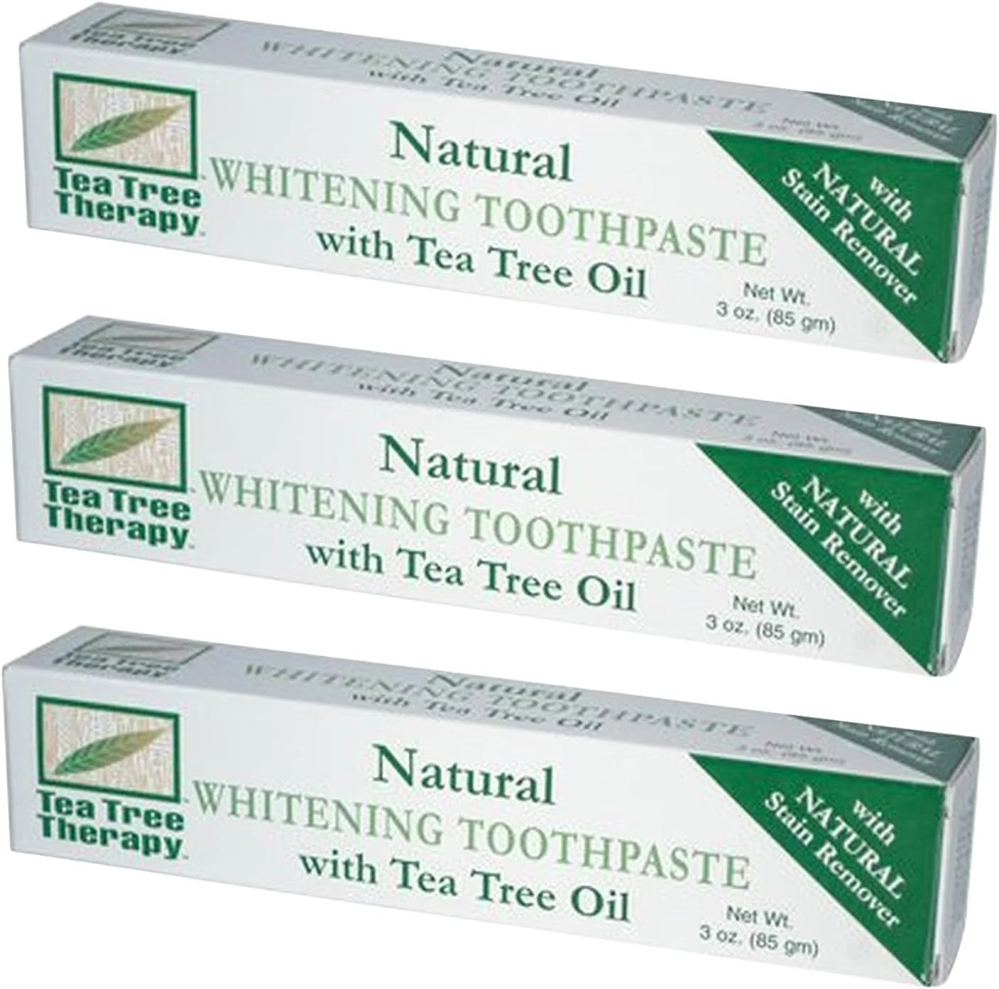 خمیر دندان سفید کننده طبیعی درخت چای، 85 گرم (بسته 3 عددی)