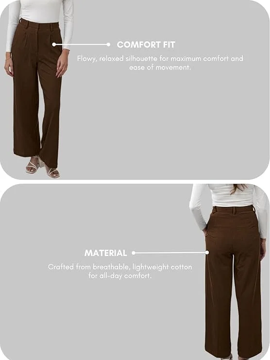 شلوار زنانه کمر بلند اکسسورایز کینگدام | شلوار مینی وافل | شلوار کره ای | شلوار کمر بلند | (امارات/عربستان سعودی، آلفا، S، معمولی، معمولی، قهوه ای تیره) شلوار زنانه کمر بلند اکسسورایز کینگدام | شلوار مینی وافل | شلوار کره ای | شلوار کمر بلند | (امارات/عربستان سعودی، آلفا، S، معمولی، معمولی، قهوه ای تیره)