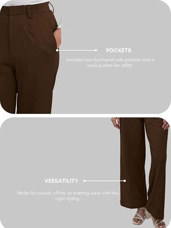 شلوار زنانه کمر بلند اکسسورایز کینگدام | شلوار مینی وافل | شلوار کره ای | شلوار کمر بلند | (امارات/عربستان سعودی، آلفا، S، معمولی، معمولی، قهوه ای تیره) شلوار زنانه کمر بلند اکسسورایز کینگدام | شلوار مینی وافل | شلوار کره ای | شلوار کمر بلند | (امارات/عربستان سعودی، آلفا، S، معمولی، معمولی، قهوه ای تیره)