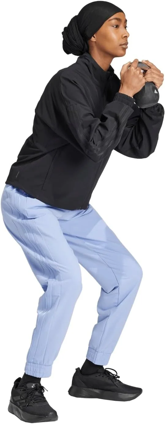 شلوار جاگر زنانه آدیداس Pacer All Gym 3-Stripes با فاق متوسط آبی، سایز M شلوار جاگر زنانه آدیداس Pacer All Gym 3-Stripes با فاق متوسط آبی، سایز M