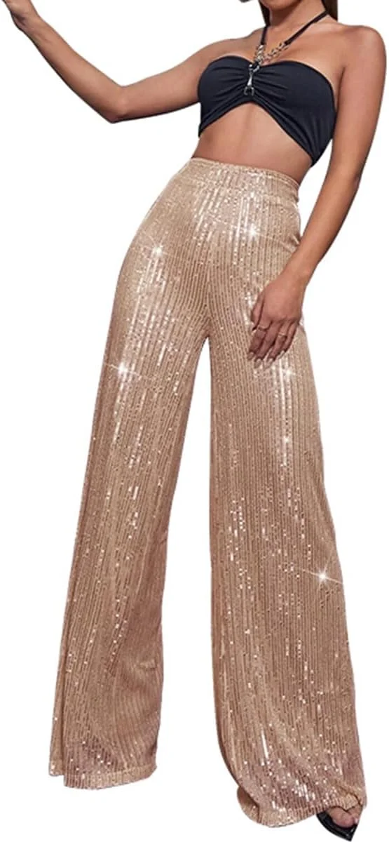 شلوار بلند زنانه آیلیدیا با پولک های براق، مناسب مهمانی و کلاب، شلوار کژوال کشی شلوار بلند زنانه آیلیدیا با پولک های براق، مناسب مهمانی و کلاب، شلوار کژوال کشی