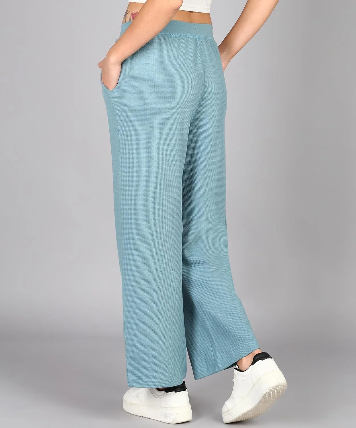 شلوار راسته زنانه آلن جونز، فاق متوسط، طرح وافل کشی